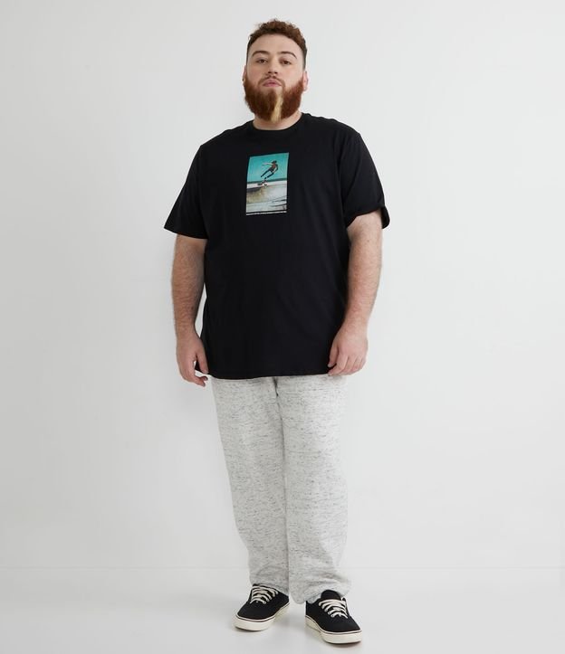 Pantalón en Algodón con Ribana y Bolsillos Gris 5
