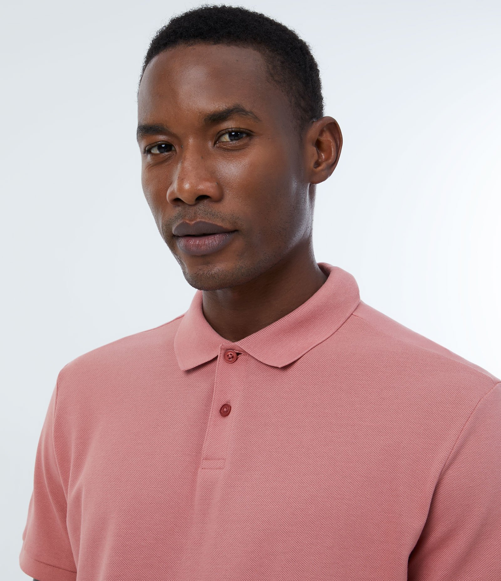 Camisa Polo Comfort em Algodão Peruano Salmão 3