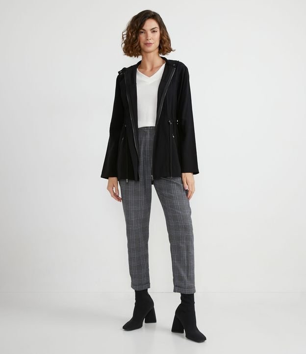 Blusa Manga Larga con Escote V y Barra Mullet Blanco 5