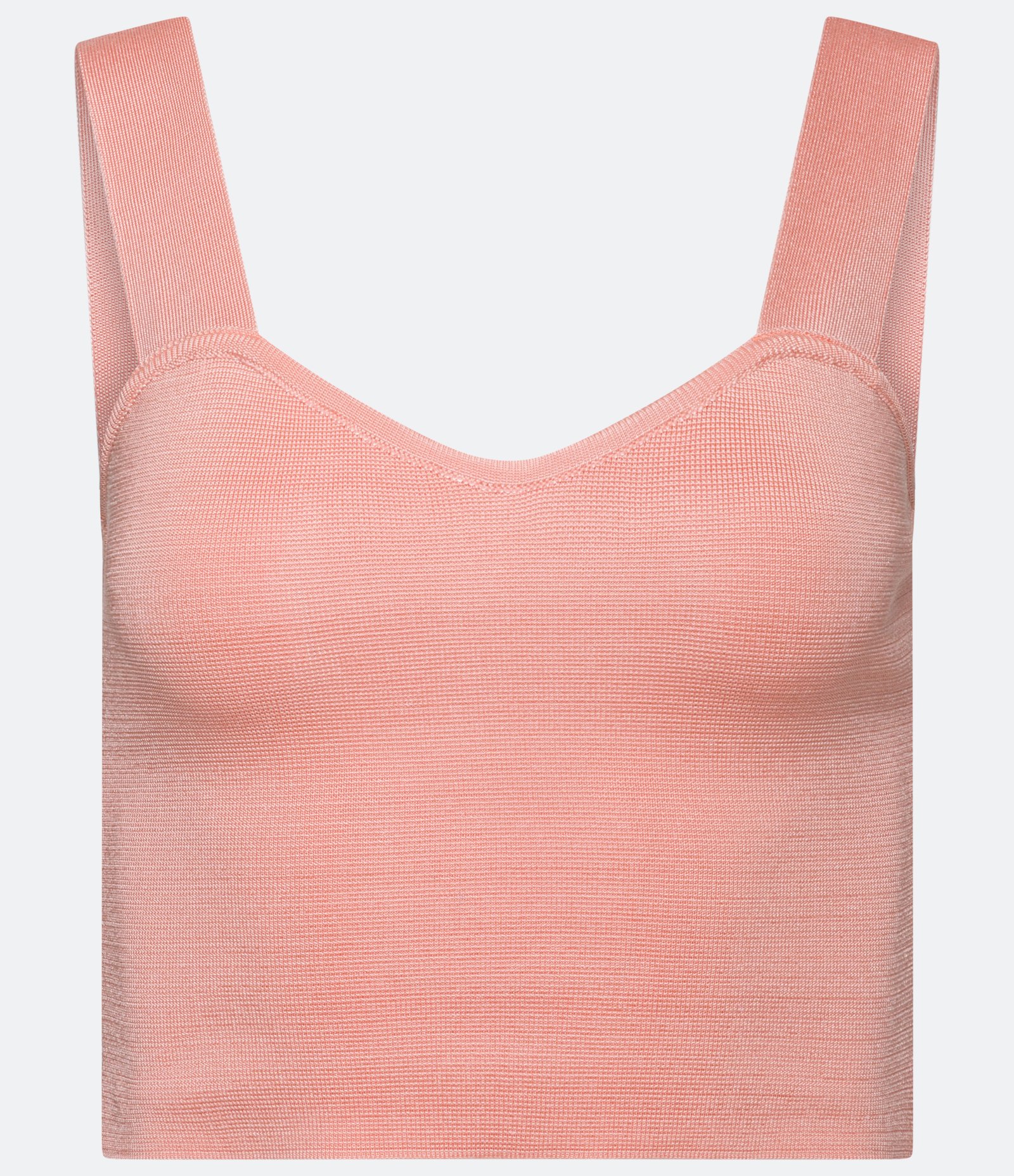 Blusa Regata Cropped em Tricô com Alças Largas Rosa 1