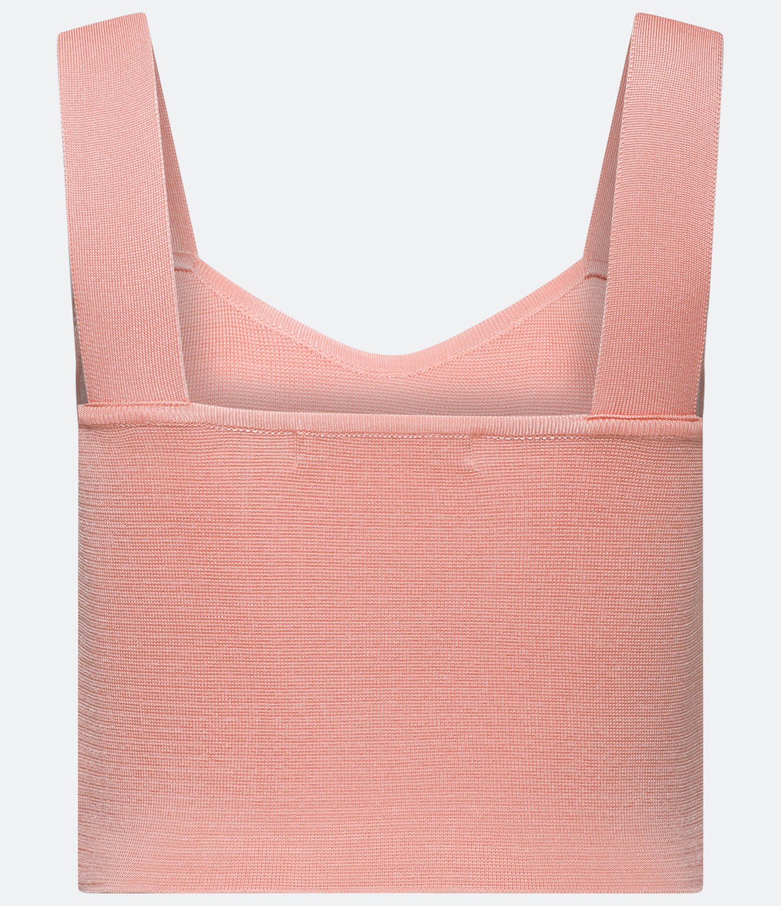 Blusa Regata Cropped em Tricô com Alças Largas Rosa 2