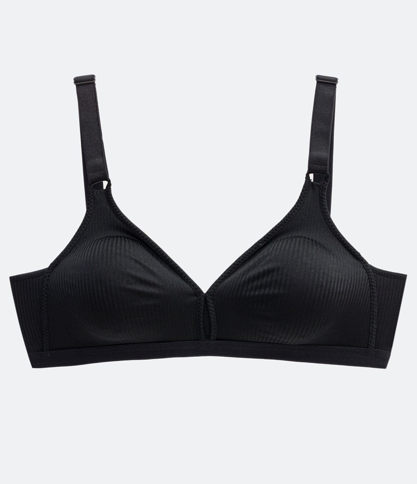 Sutiã em Microfibra Texturizado Sem Bojo e Sem Aro DeMillus Preto 4