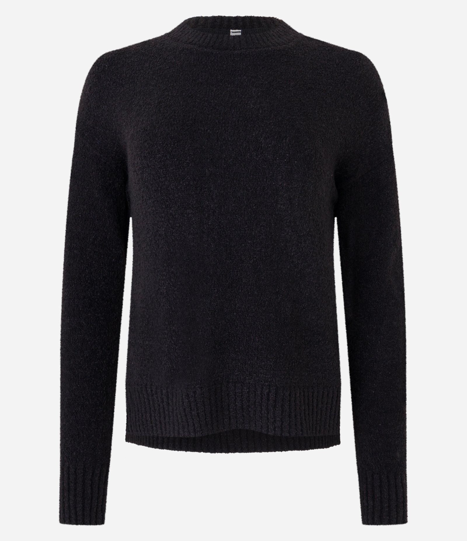 Suéter em Tricô Texturizado com Cava Deslocada Preto 5