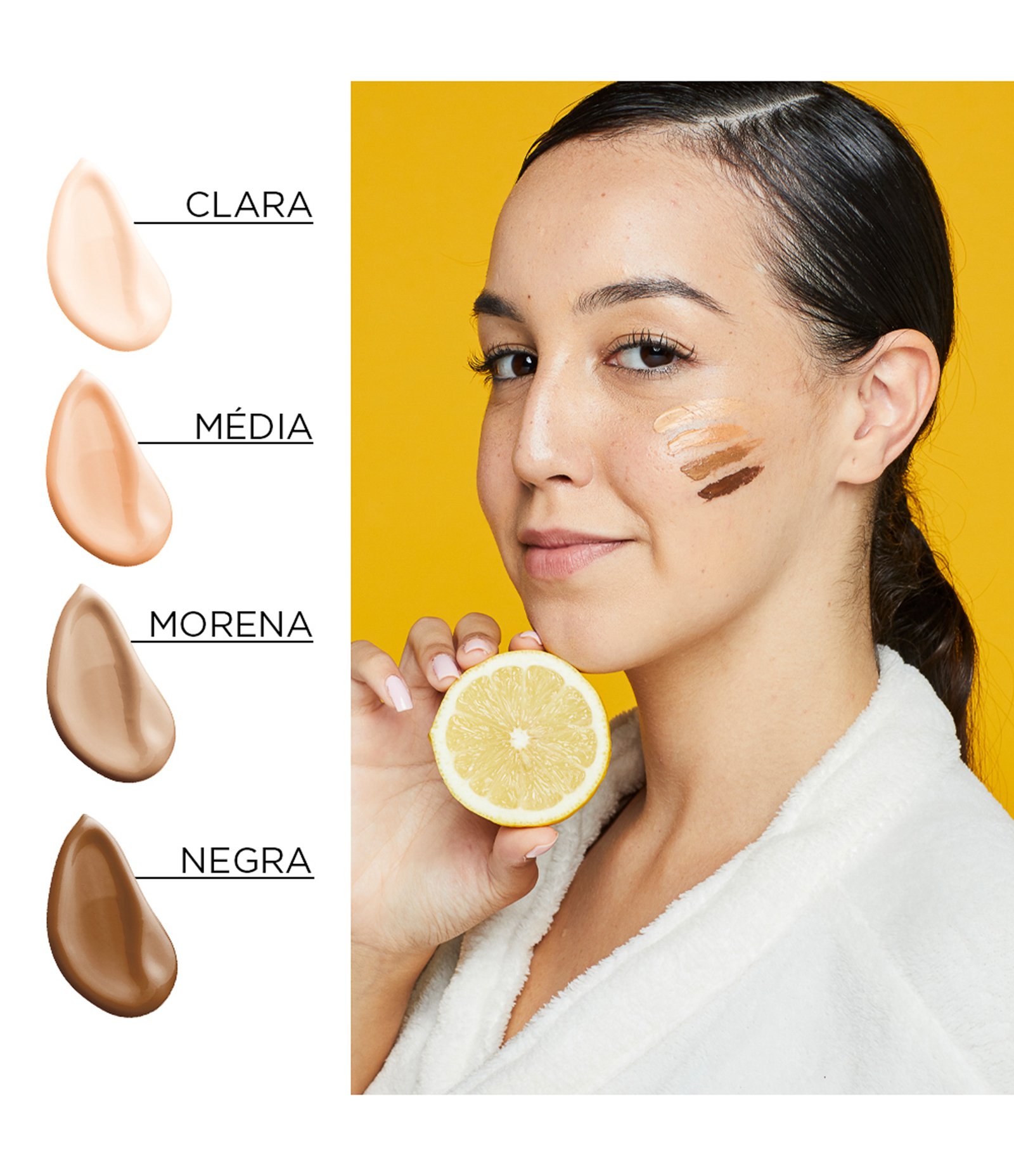 Protetor Hidratante Facial Garnier Uniform & Matte Vitamina C FPS 50 Cor Média, 40g 40g 9