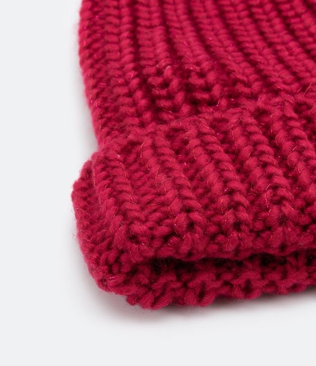 Gorro Infantil Bicolor con Pompon Rojo 3
