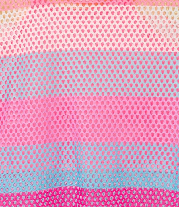 Blusa Infantil en Tela con Rayas de Colores y Blusa por Bajo - Talle 5 a 14 años Multicolores 5