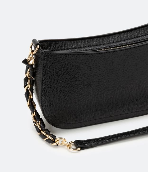 Bolsa Shoulder Baguete Al A De Corrente Preto