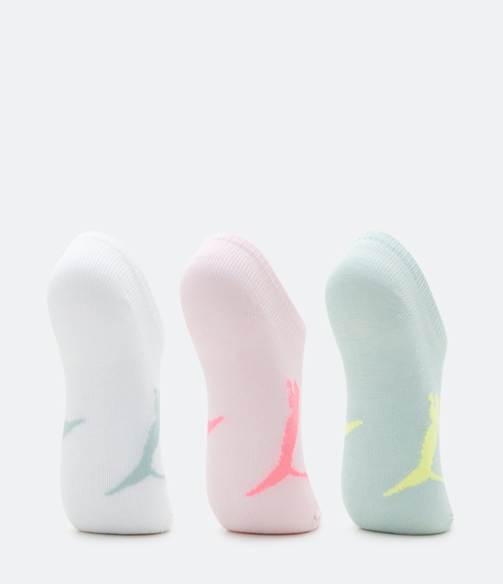 Kit 03 Pares de Meias Infantil Puma Cano Baixo - Tam 25 ao 34 Azul/Rosa/Branco 4