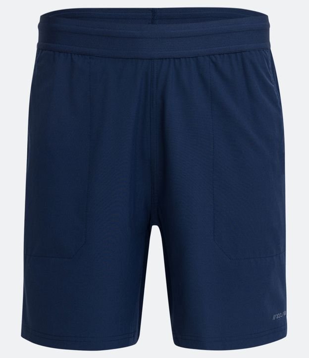 Bermuda con Cintura Elástica y Bolsillos Laterais Azul 7