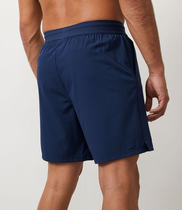 Bermuda con Cintura Elástica y Bolsillos Laterais Azul 4