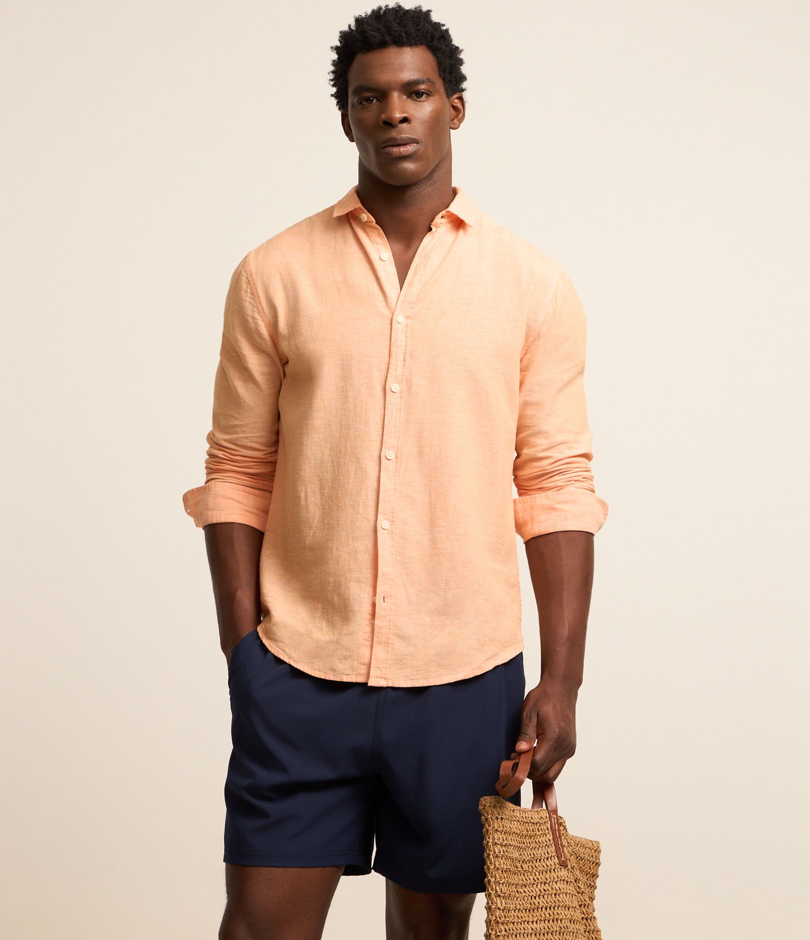 Bermuda de Banho com Cós Elástico e Bolsos Azul Marinho 2