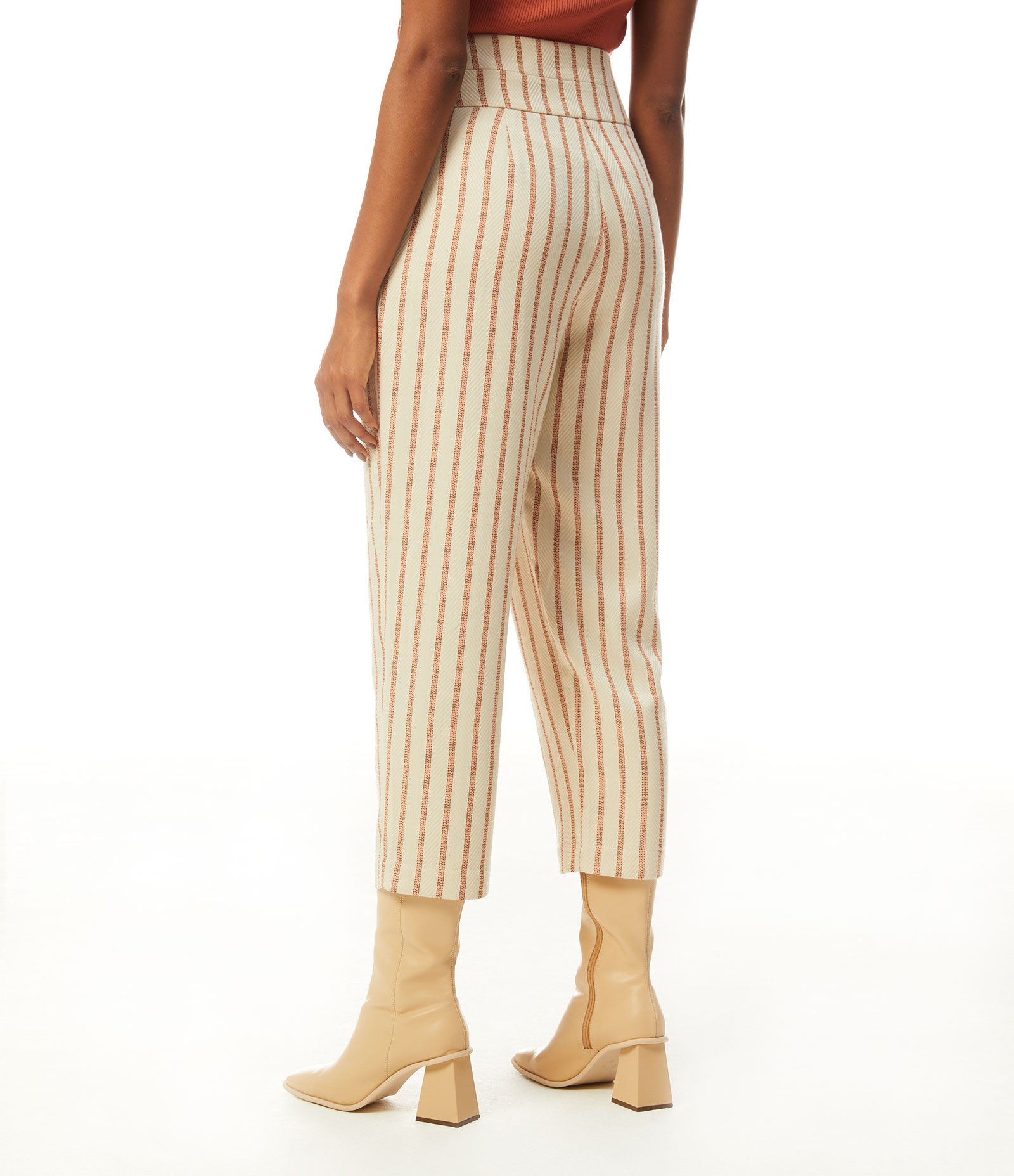 Calça Cenoura com Estampa Listrada Multicores 3