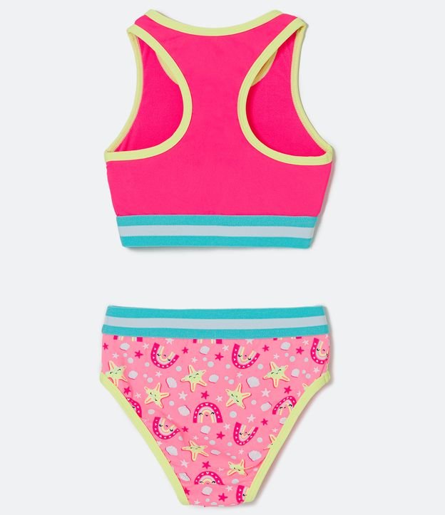 Bikini Deportivo Infantil Con Estampado De Estrella De Mar Talle A