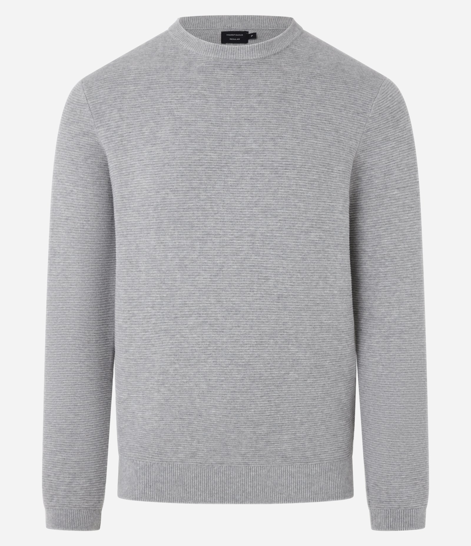 Suéter Comfort em Tricô com Texturizado Cinza 5