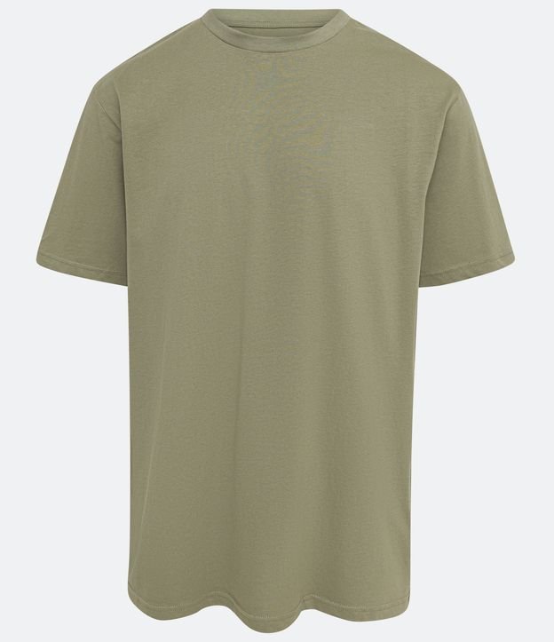 Remera Easy en Algodón sin Estampado Verde 5