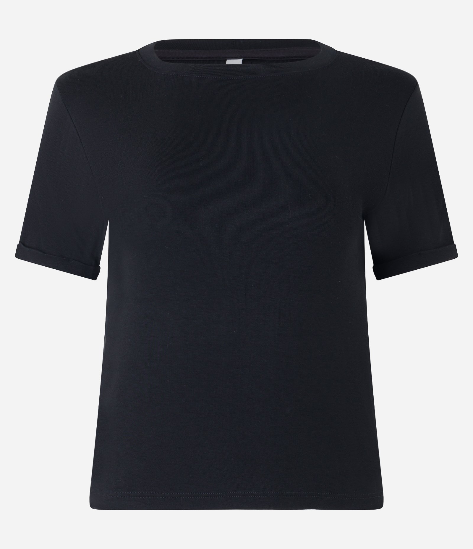 Blusa Básica em Viscose com Manga Dobrada Preto 5