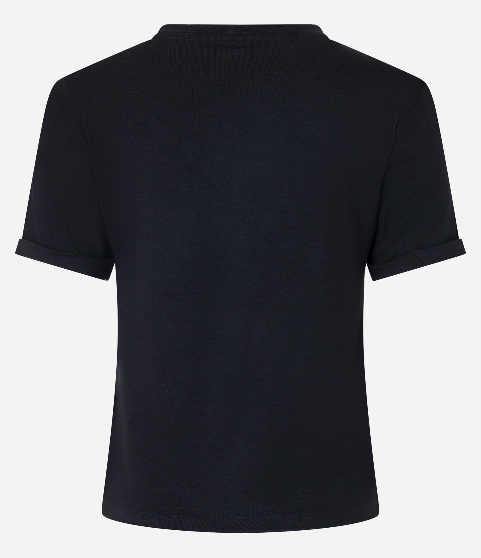 Blusa Básica em Viscose com Manga Dobrada Preto 6