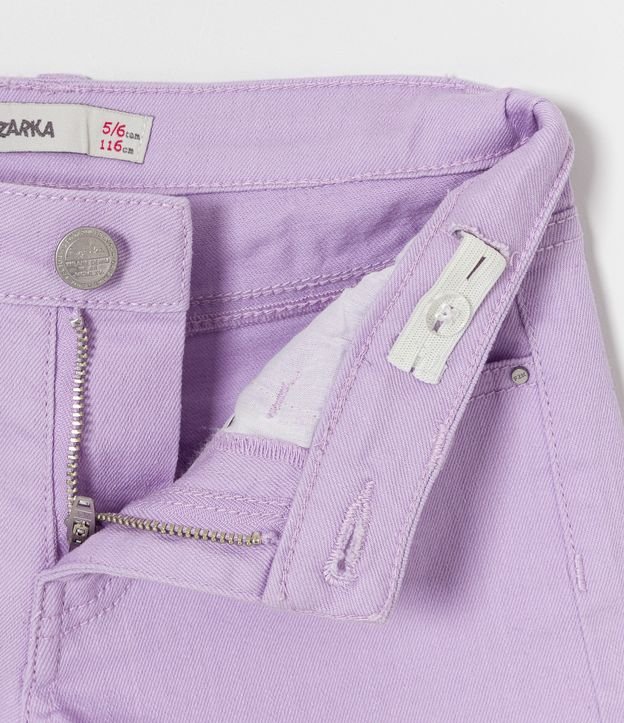 Short Infantil con Encaje en la Barra - Talle 5 a 14 años Violeta 5