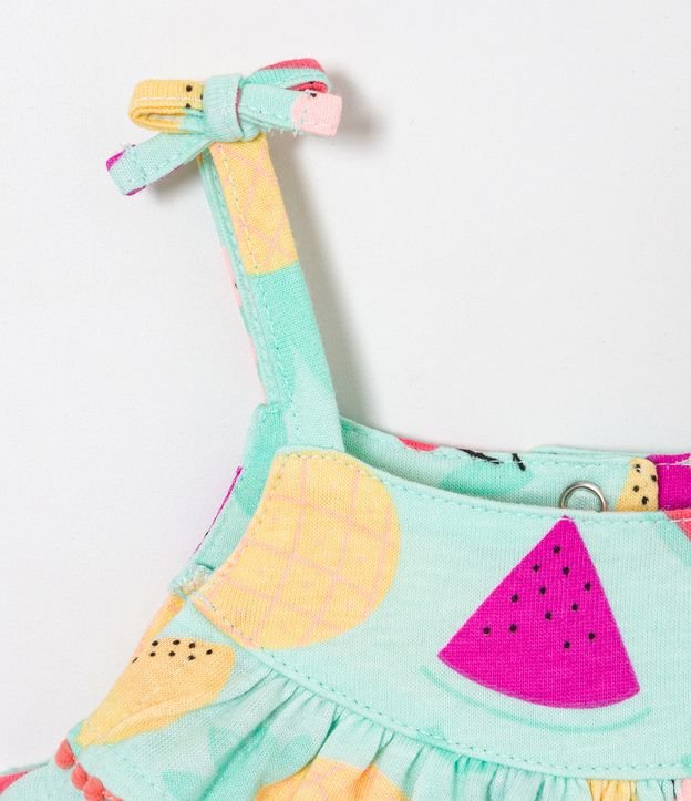 Enterito Infantil con Estampado de Frutas - Talle 0 a 18 meses Azul 6