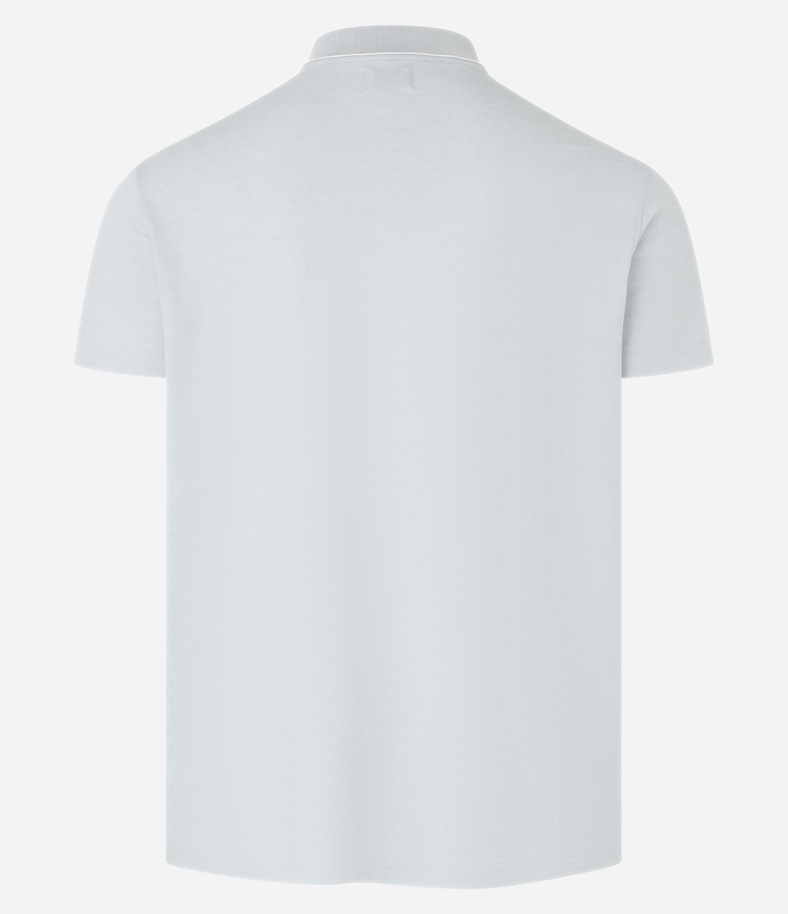 Camisa Polo Regular com Botões na Gola e Manga Curta Cinza Claro 3