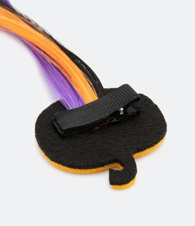 Pinza para el Pelo Infantil con Calabaza y Mechón Colorida Amarillo 2