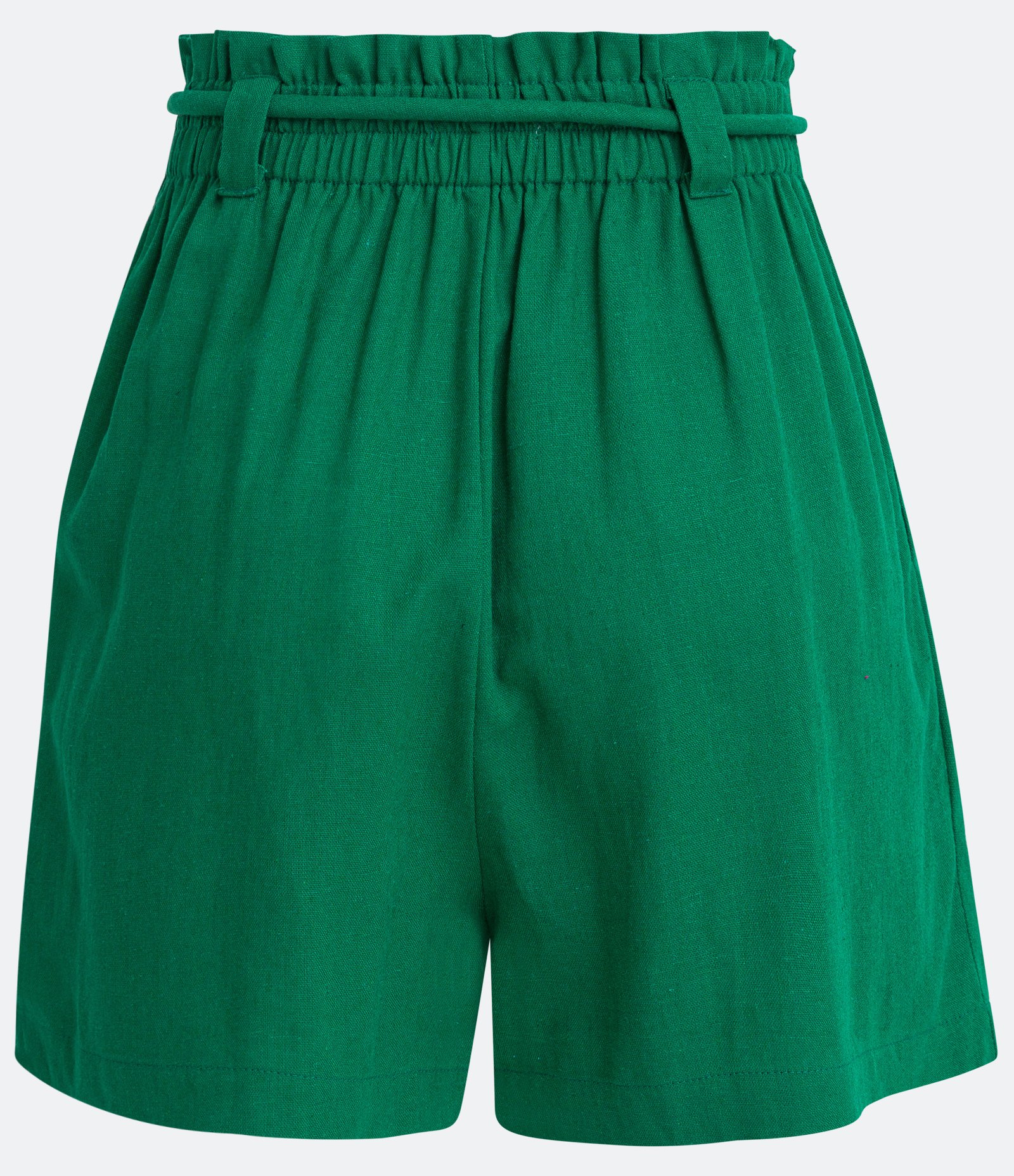 Short Clochard em Viscolinho com Cinto Corda Verde 7