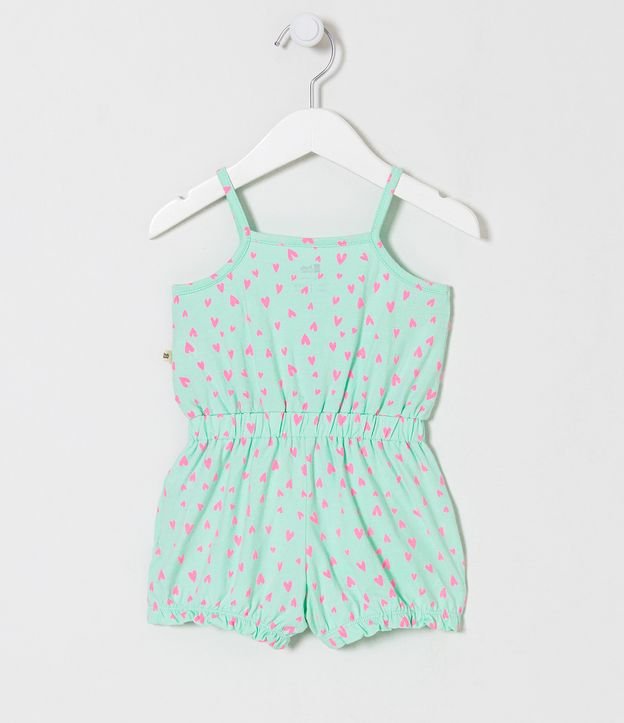 Enterito Infantil con Estampado de Corazones - Talle 0 a 18 meses Azul 2