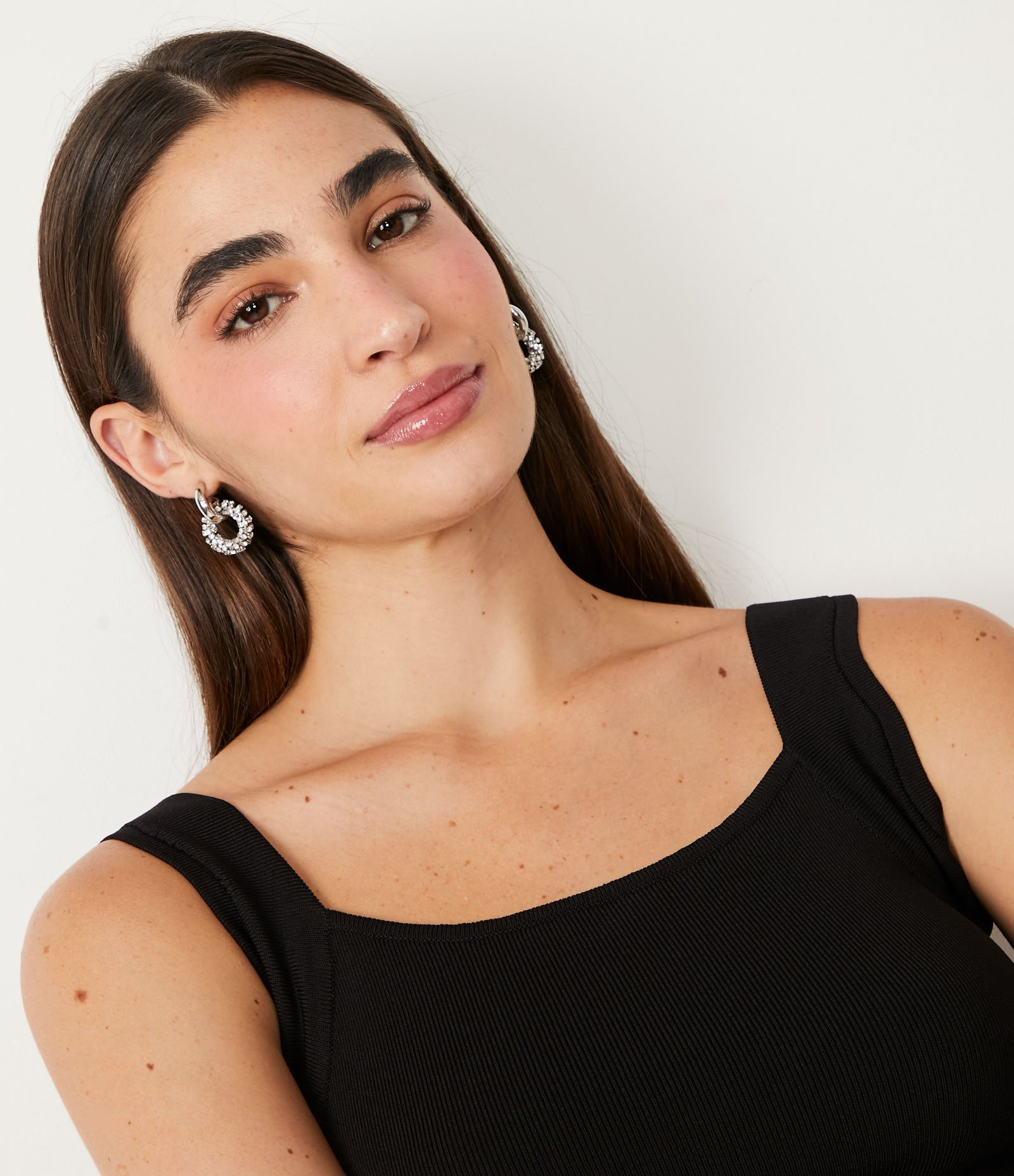 Blusa de Alça em Tricô com Ondulação Preto 4