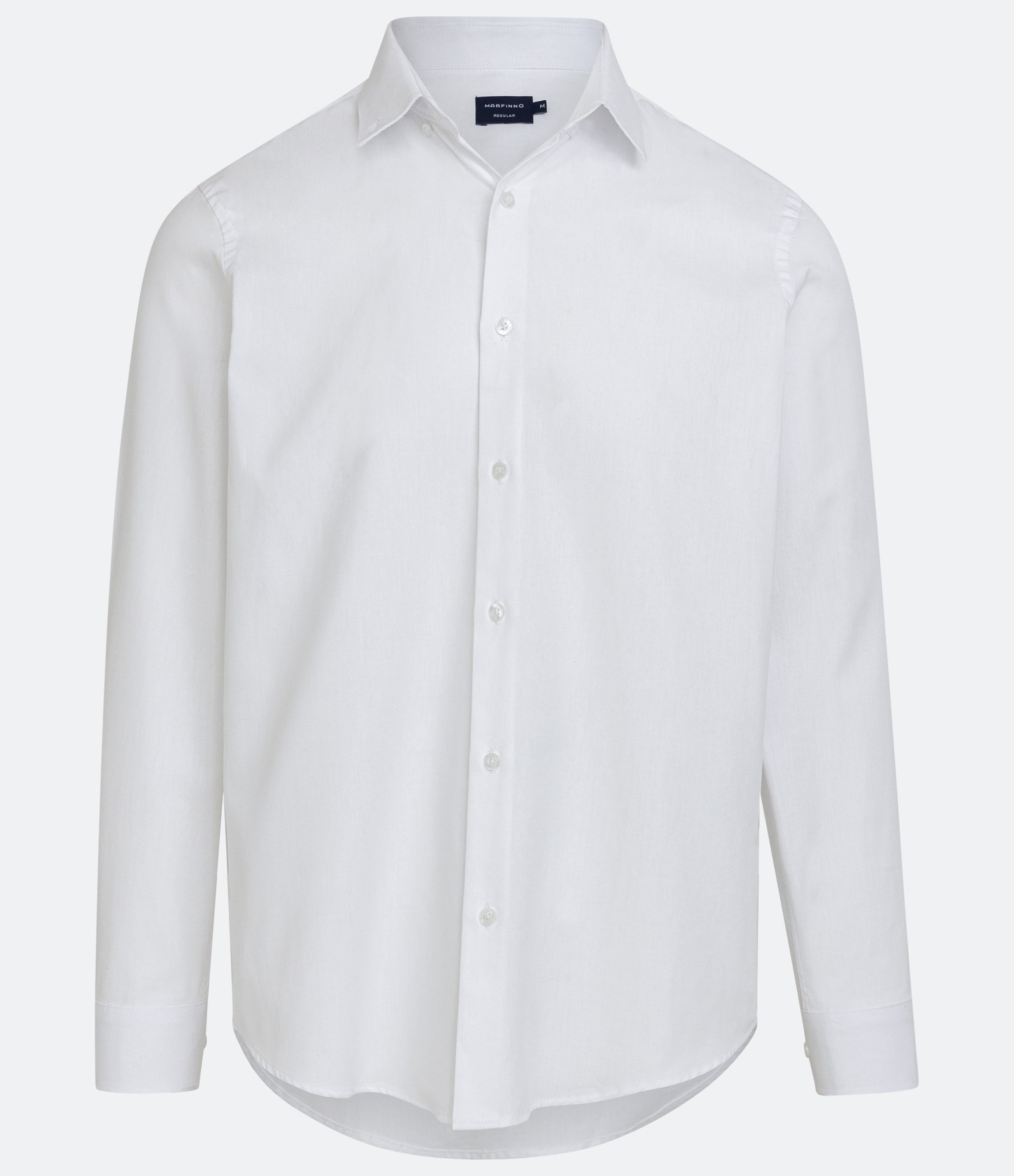 Camisa Regular Básica em Oxford Branco 5