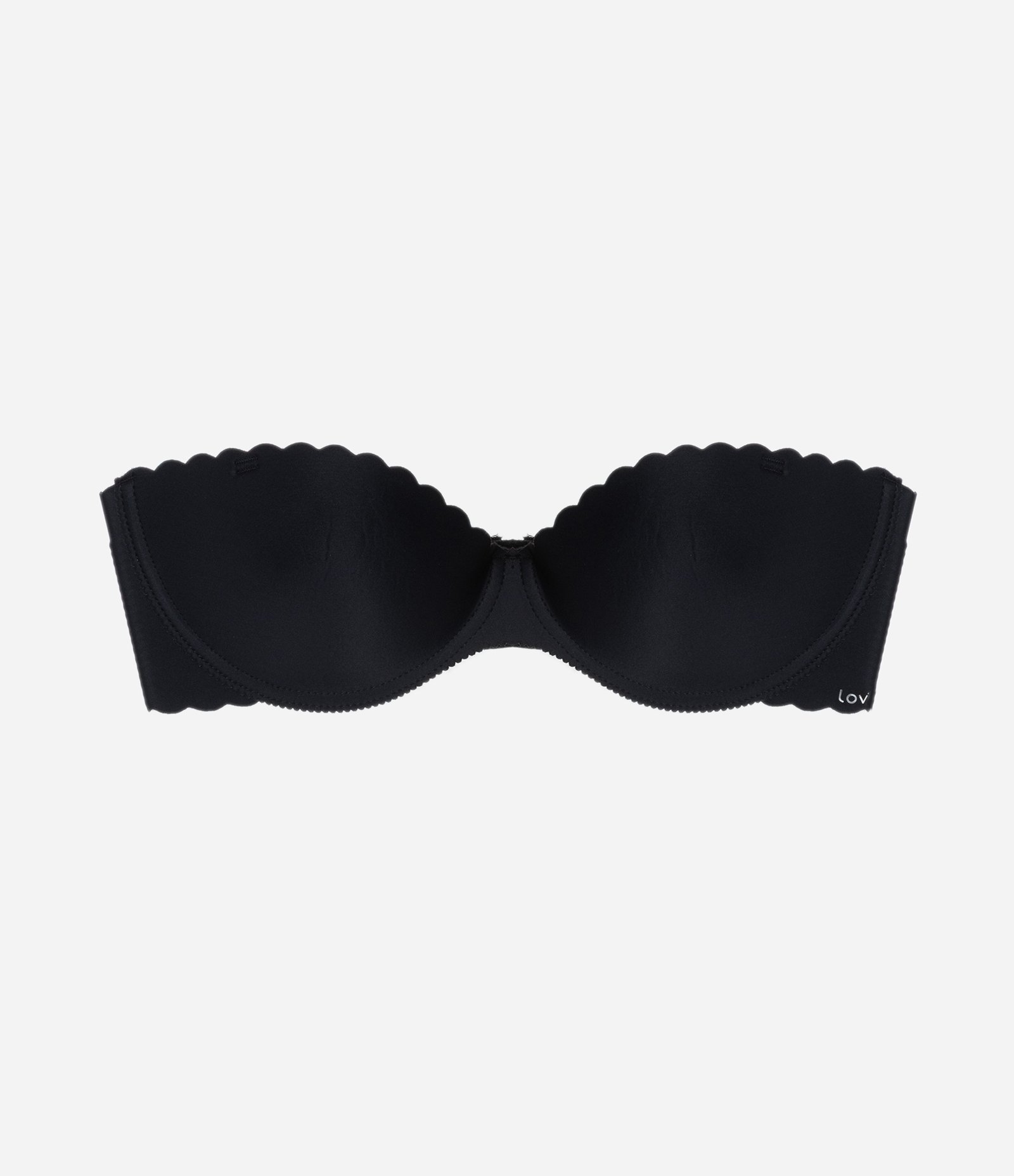 Sutiã sem Alça em Microfibra com Bojo Bolha e Borda Nuvem Preto 3