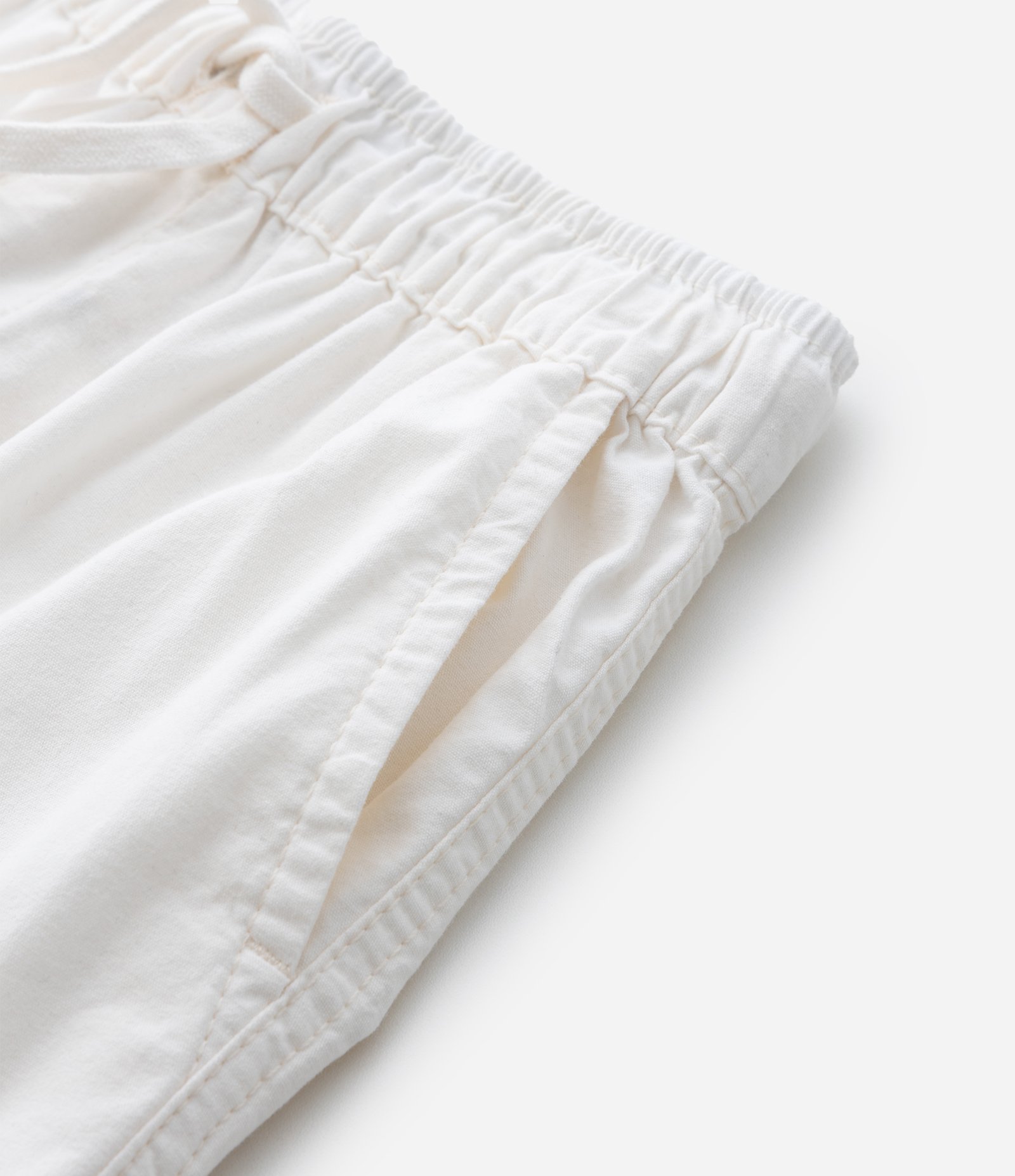 Bermuda Infantil em Sarja com Amarração - Tam 5 a 14 anos Branco 6