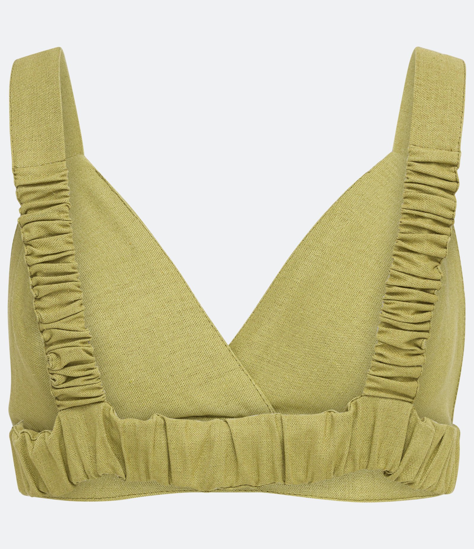 Blusa Regata Cropped com Elástico na Alça e Busto Marcado Verde 7
