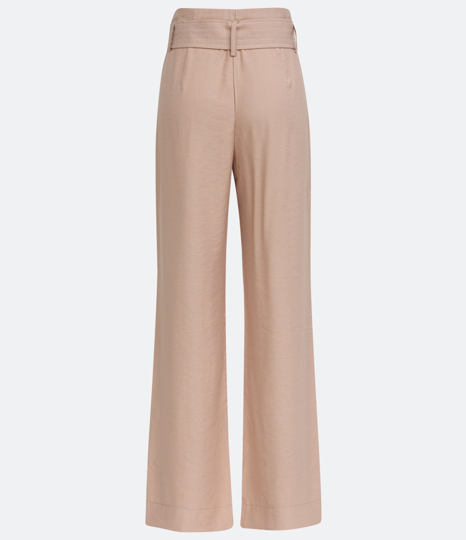 Calça Flare em Viscose Responsável com Aleta Pespontada Rosa 7