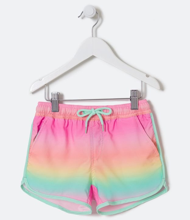 Short Infantil Dip Dye con Bolsillos - Talle 5 a 14 años Rosado 1