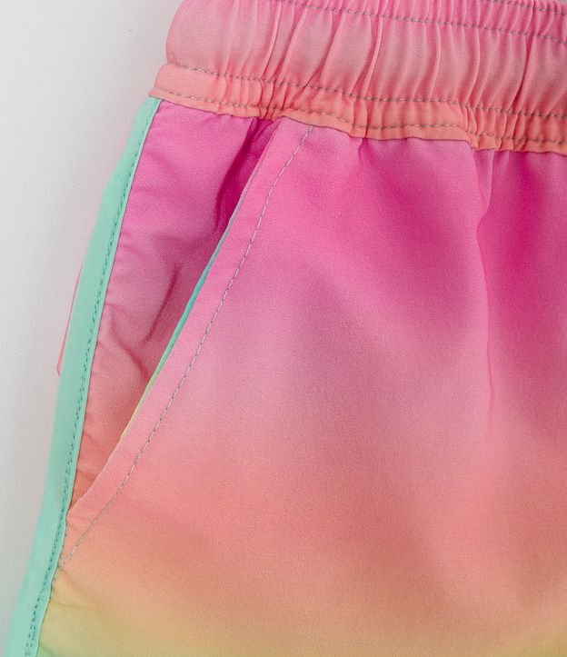Short Infantil Dip Dye con Bolsillos - Talle 5 a 14 años Rosado 4