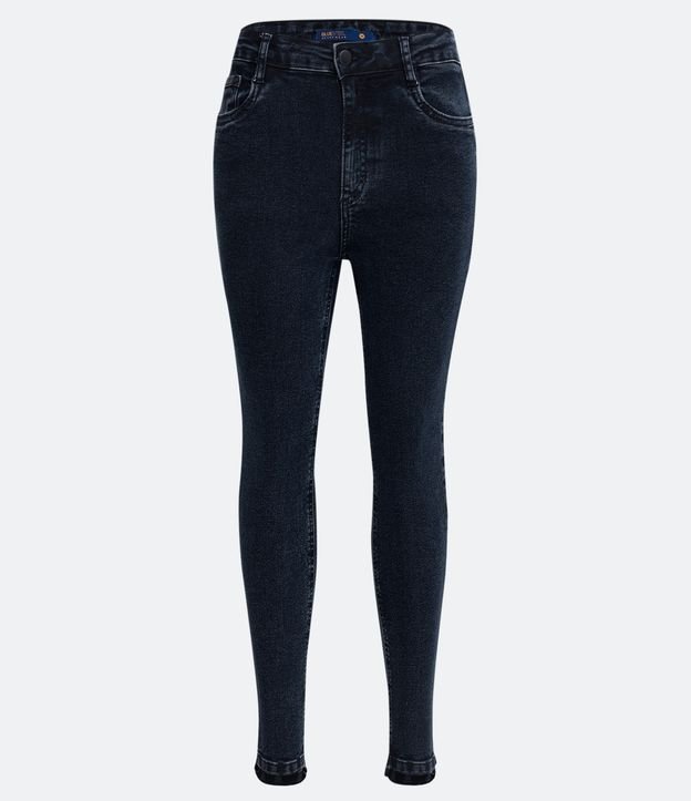 Pantalón Skinny Jeans con Barra Diferente Negro 7