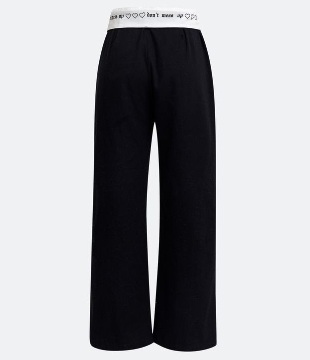 Pantalón Sastrería en Sarga con Cintura Reversible Negro 9