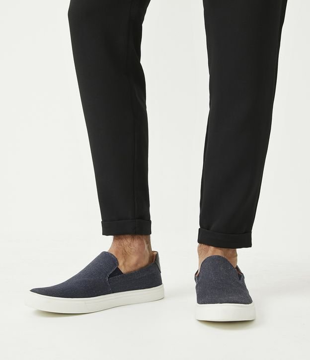 Championes Slip On Efecto Piedra Azul 5