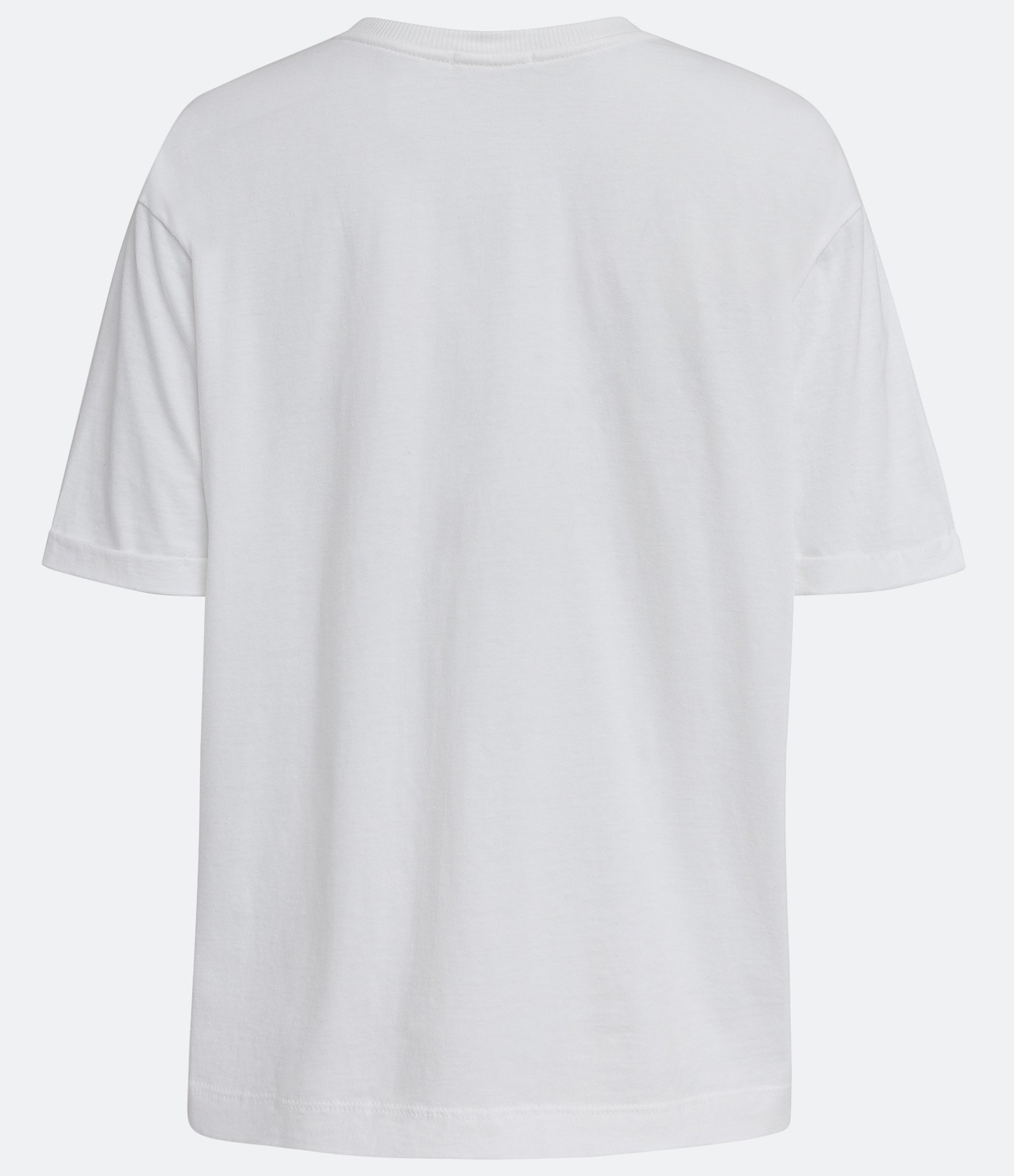 Blusa Básica em Algodão com Gola Redonda Branco 6