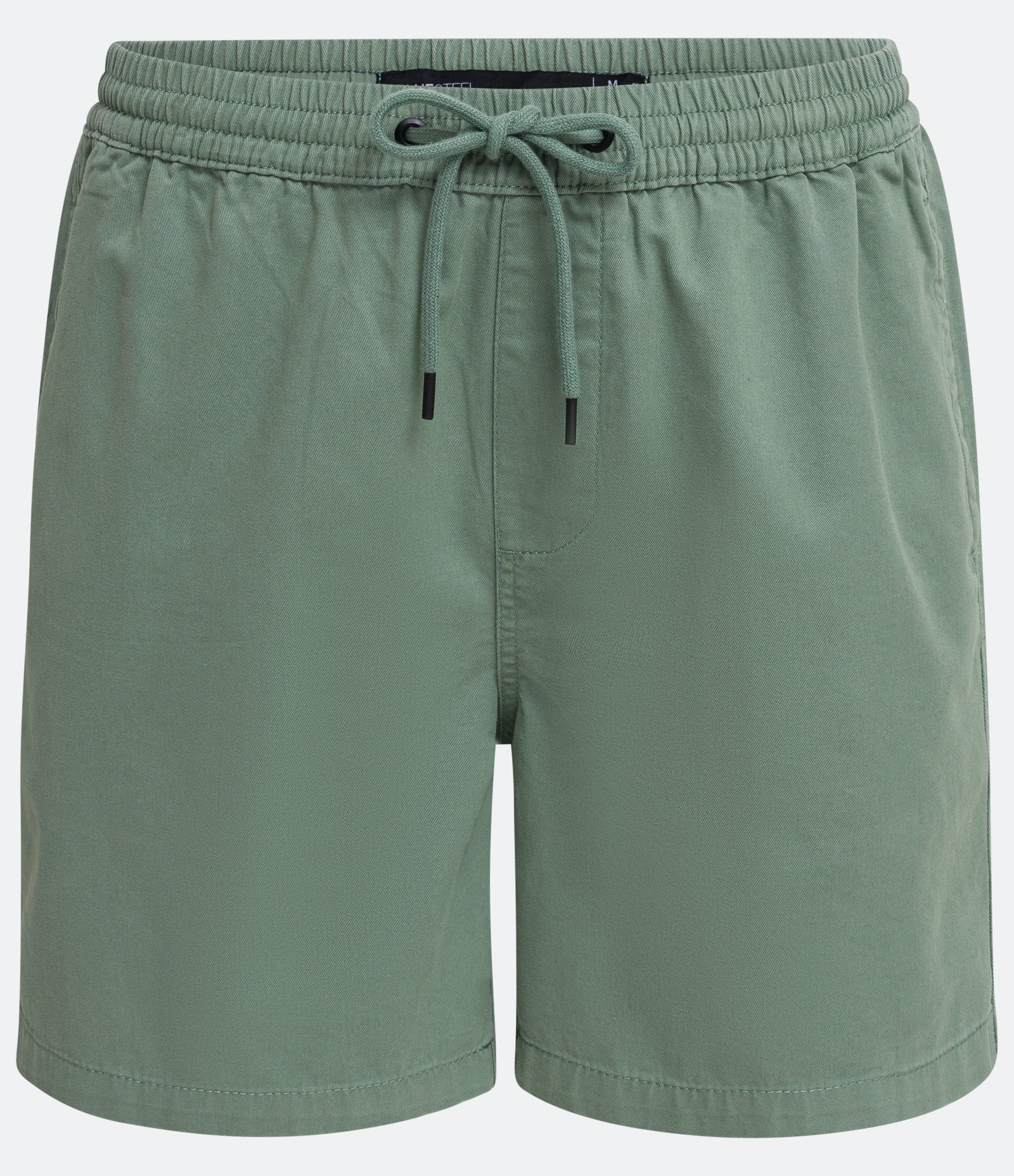 Bermuda Regular em Sarja com Elástico no Cós e Cordão Verde 6