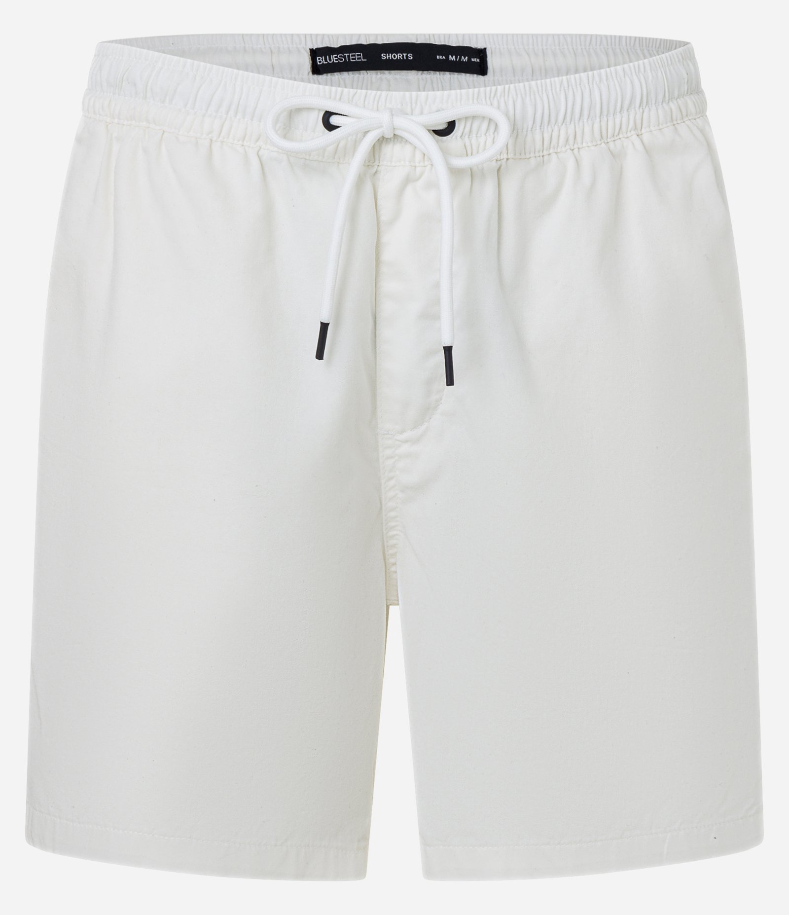 Bermuda Regular em Sarja com Elástico no Cós e Cordão Branco 5