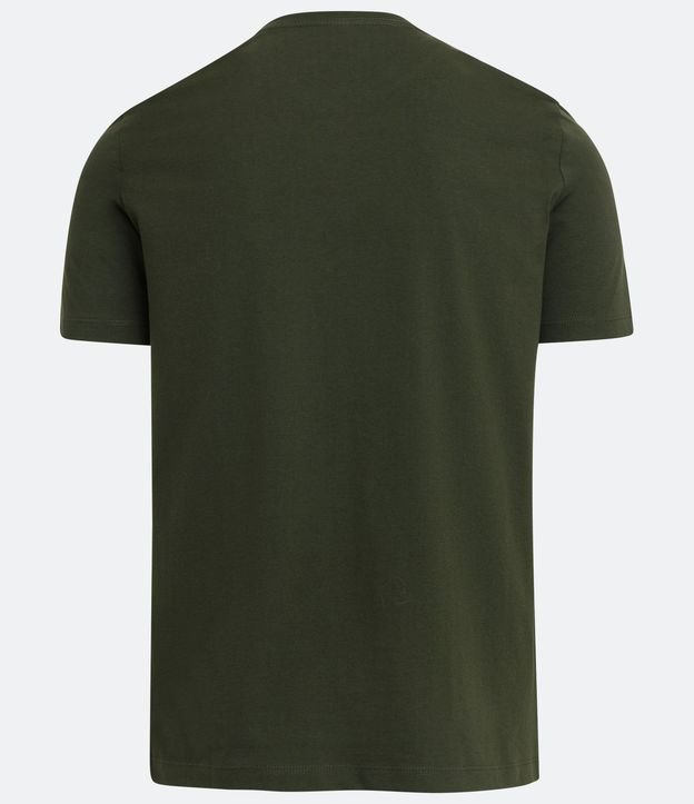 Remera en Algodón con Estampado Geométrico Verde 6