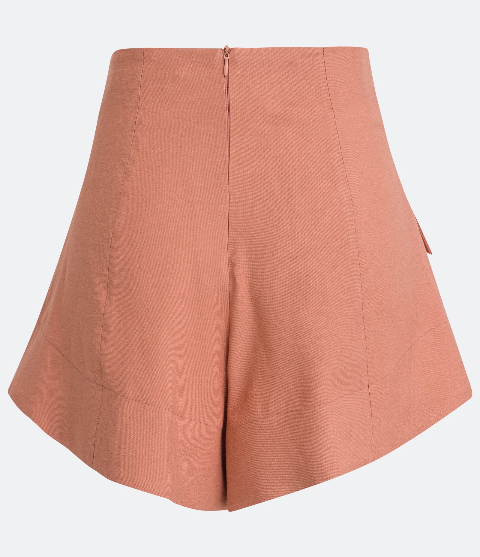 Short Curto em Viscose com Lapela Laranja 7