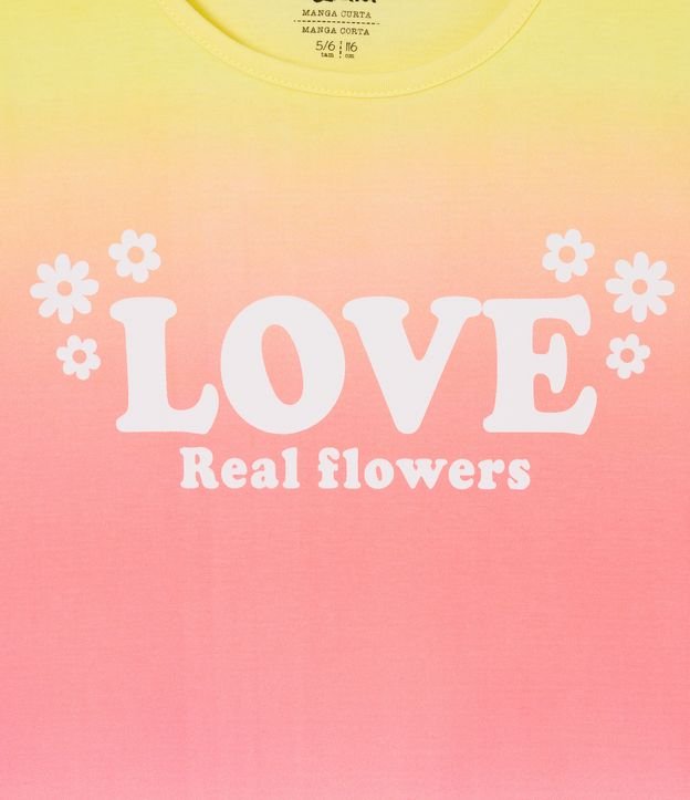 Blusa Infantil Dip Dye con Estampado Love - Talle 5 a 14 años Multicolores 3