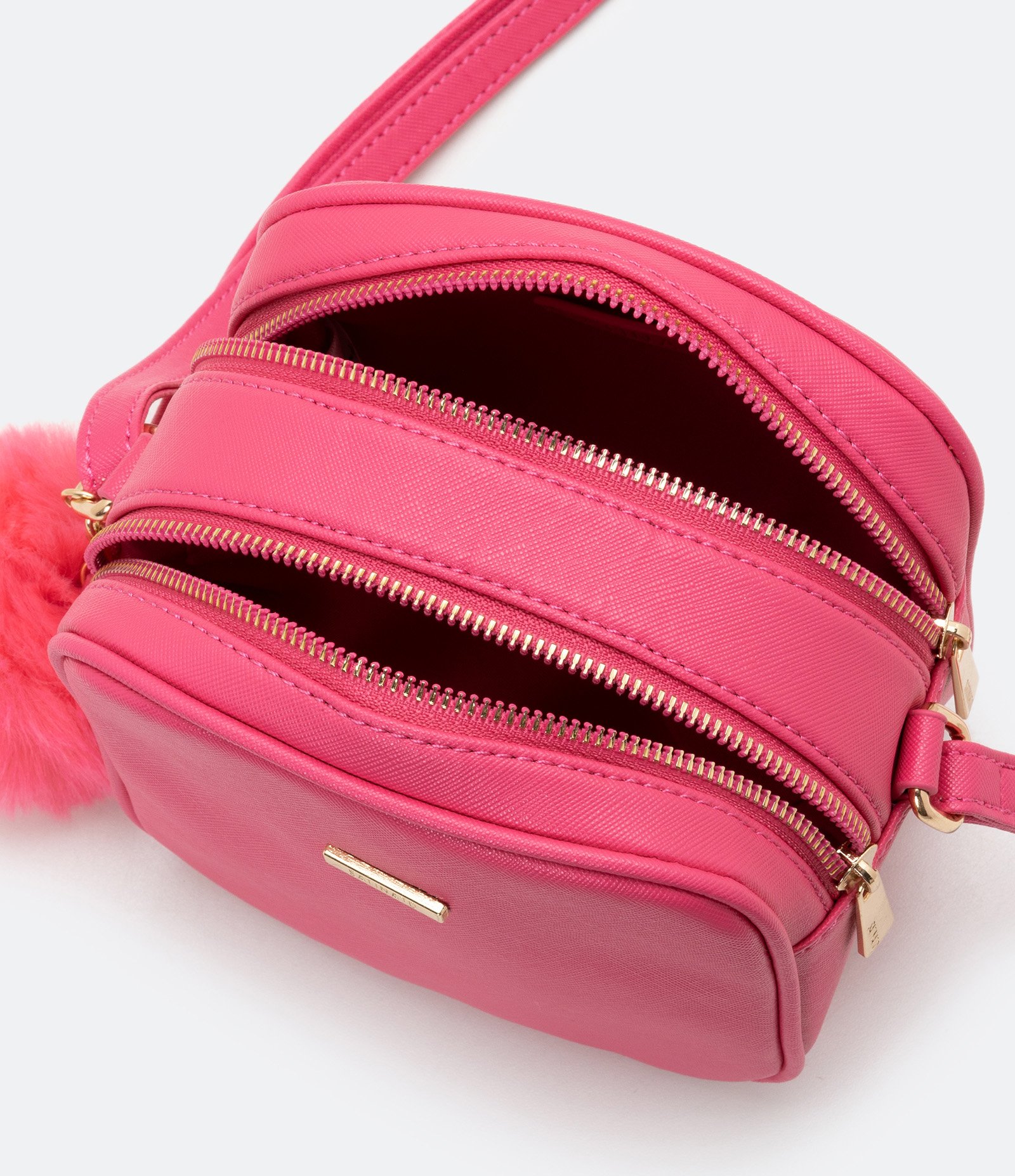 Bolsa Transversal Floater com Pompom 4