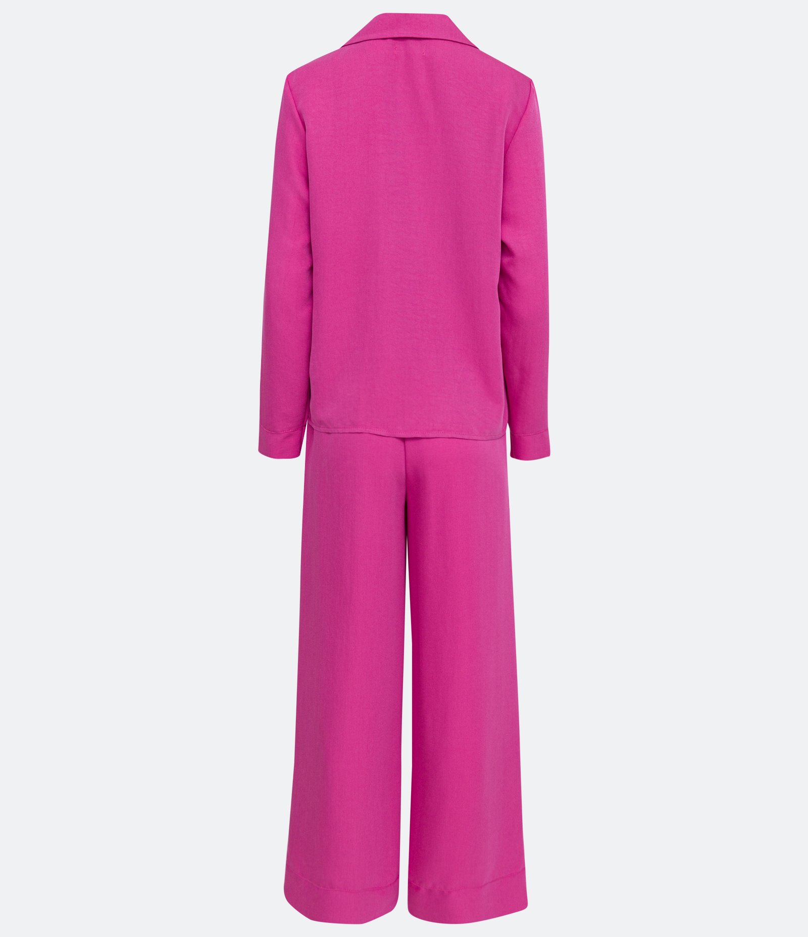 Pijama Americano Longo em Viscose sem Estampa Rosa 6