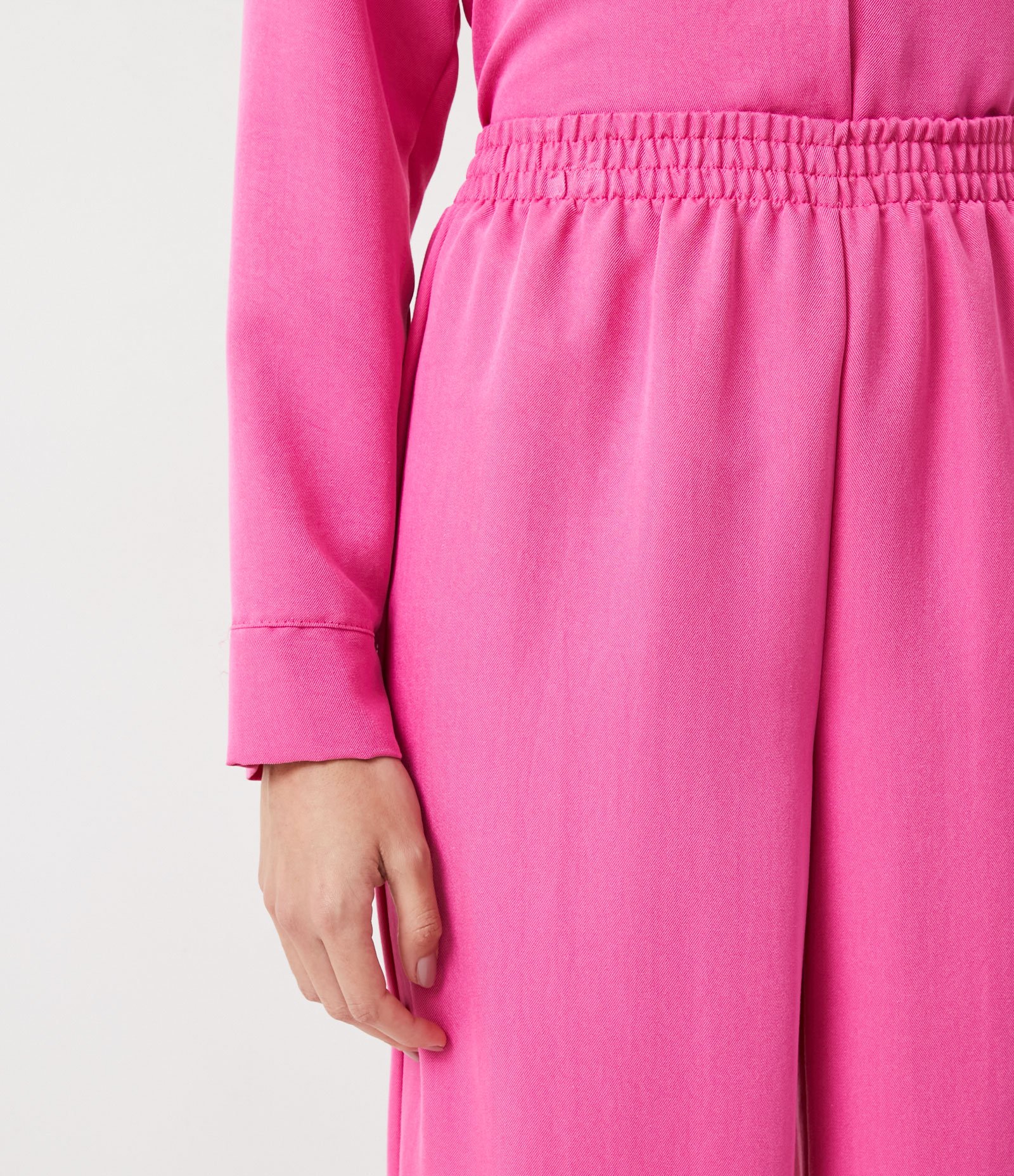 Pijama Americano Longo em Viscose sem Estampa Rosa 4