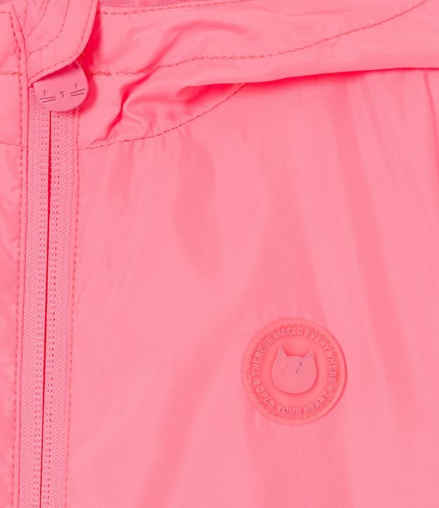 Campera Rompevientos con Capucha y Bolsillo con Cremallera - Talle 1 a 5 años Rosado 3
