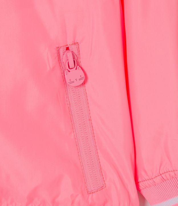 Campera Rompevientos con Capucha y Bolsillo con Cremallera - Talle 1 a 5 años Rosado 4