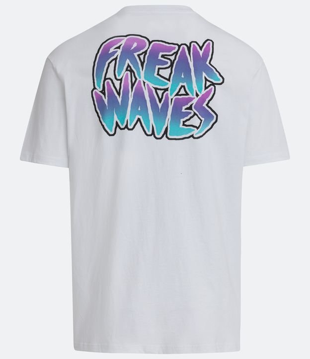 Remera en Algodón con Estampado Freak Waves Blanco 8